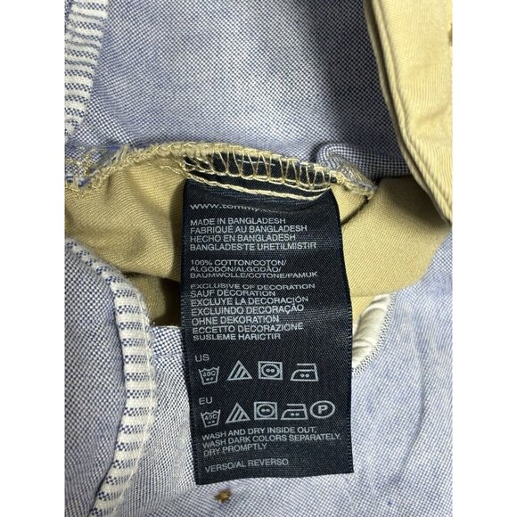 Set Of 3 Tommy Hilfiger Mens Size 40 Chino Shorts Blue Green Beige Flat Front - Picture 12 of 12